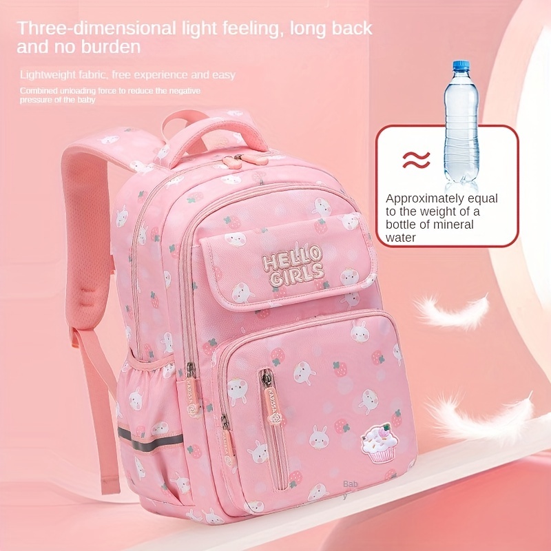 Cartoon Bunny School Bag Large Capacity Backpack for Kids
