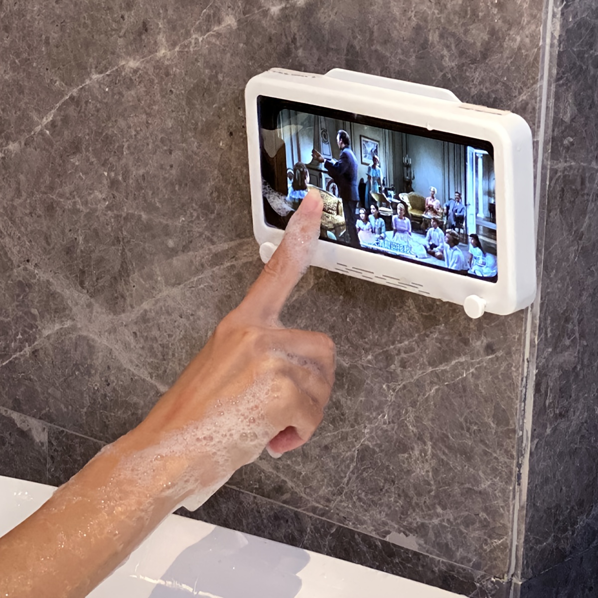 Dust Shower Phone Holder Waterproof Wall Mount Bathroom Case - Temu