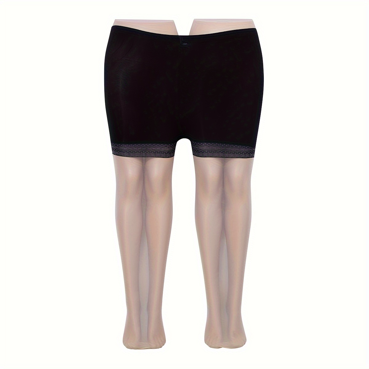 Floral Two Tone Control Top Tights