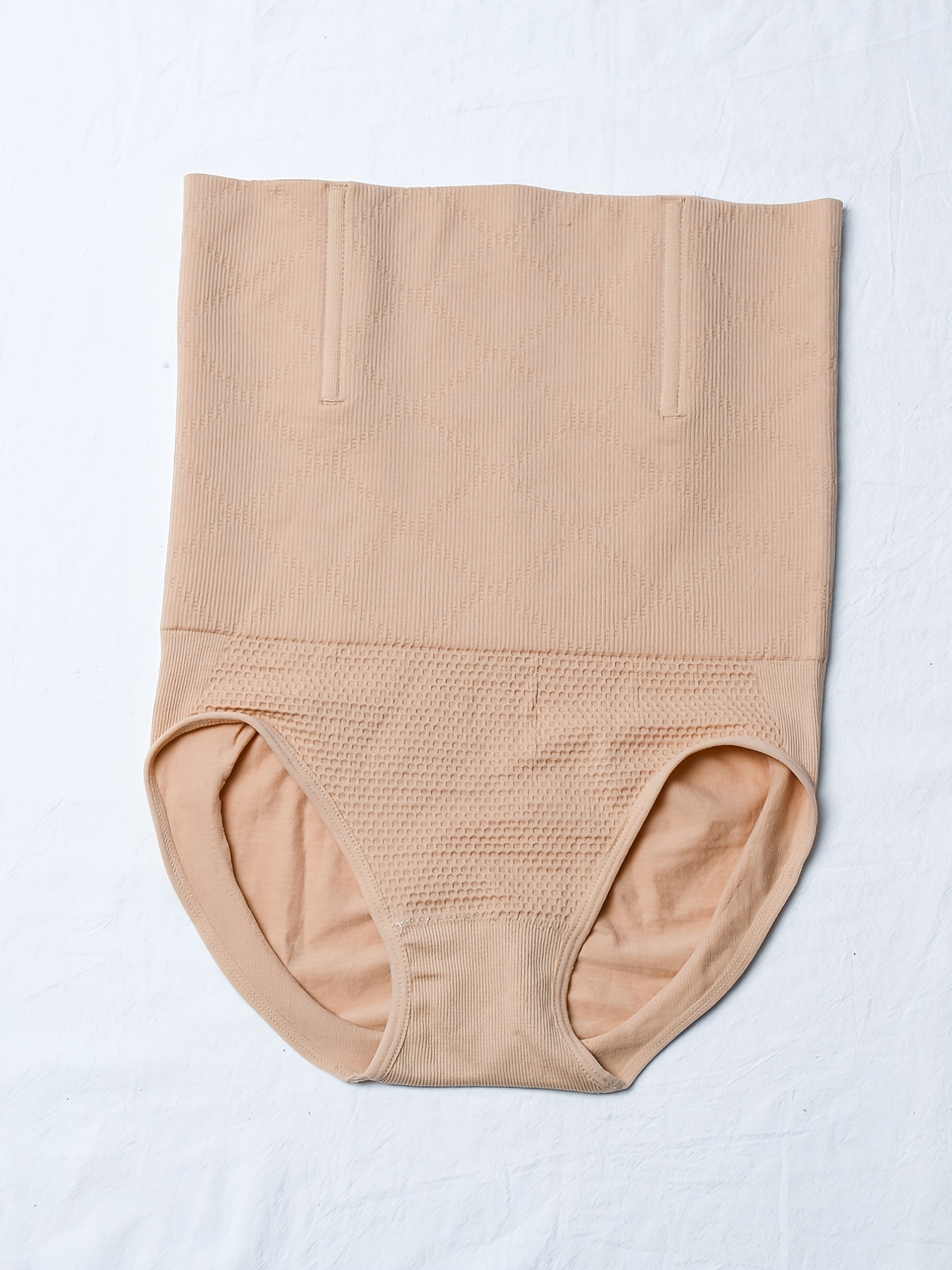 Emprella Control Top Underwear High Waist Wavy Solid Color