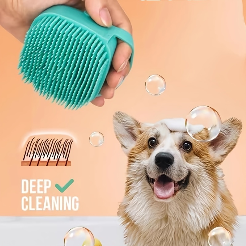 3pcs Dog Bath Brush Dog Shampoo Brush Dog Scrubber for Bath Pet Supplies Dog Bathing Brush Scrubber Dog Shower/Grooming/Washing Brush with Adjustable