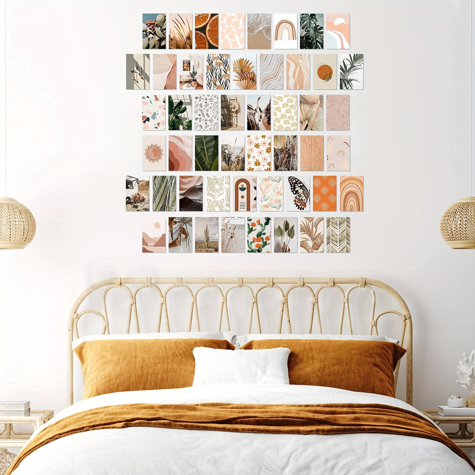 Wall Art Collage Kit Aesthetic Pictures, Cute Bedroom Decor For Teen Girls,  Plant Wall Art Collage Kit, Boho Trendy Decor Photo Collection, Postcards,  Wall Collage Kit, Posters, Cute For Teen Girls Bedroom
