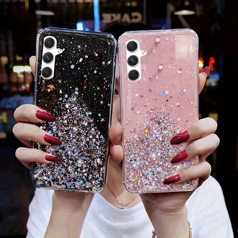  Compatible with Samsung S23 FE Case Glitter Shockproof, Phone  Samsung Galaxy S23 FE Case Bling Sparkly TPU and PC Silicone Shiny Girl  Women Thin Protective Cover (Rose Gold) : Cell Phones