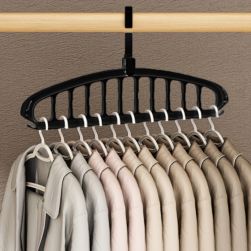 Multi-hole Plastic Clothes Storage Hangers, Foldable Heavy Duty