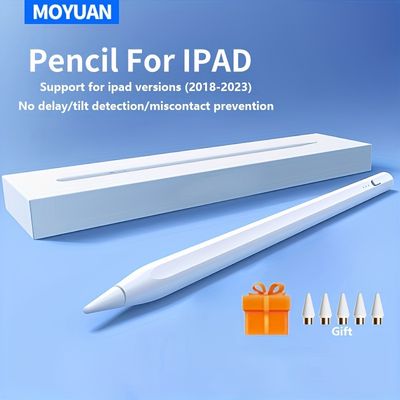 Stylus Pen With Palm Rejection For Apple IPad Touchscreen Side Magnetic Active Capacitive Pen Compatible With IPad Air 3/4, IPad 6/7/8, Mini 5, IPad Pro 11/12.9 Inch