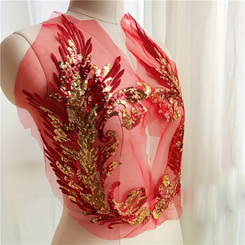 Image of 1 Pair Sequined Decorative Cloth Patches