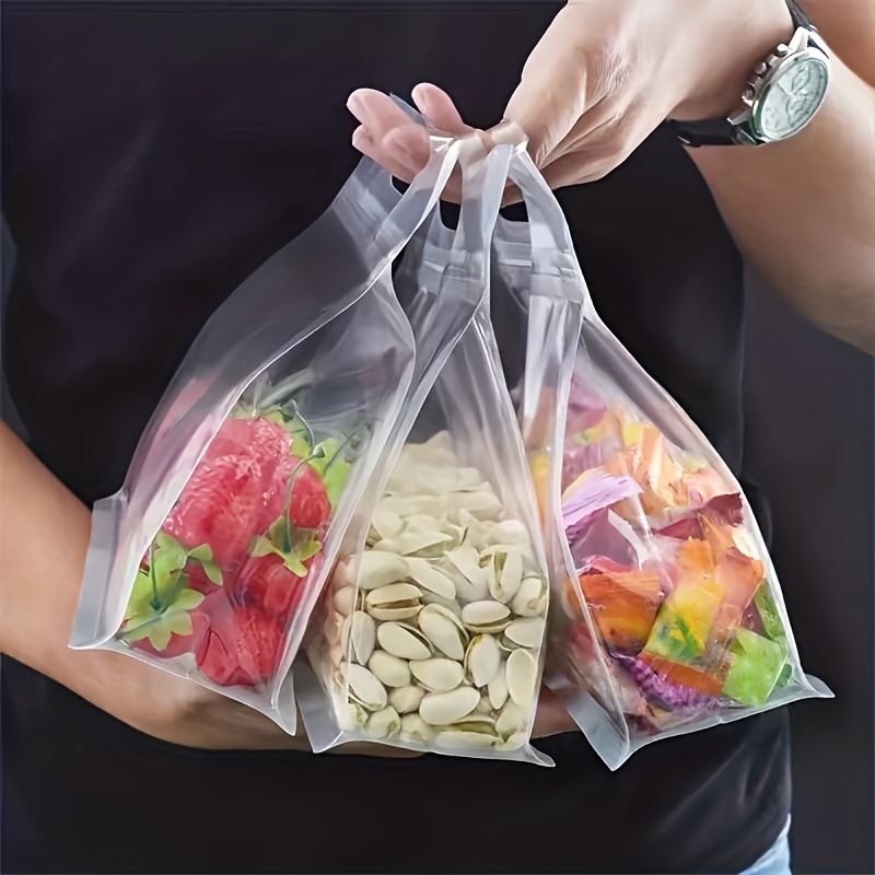 1pc Home Kitchen Food Sealing Storage Bag For Fridge Vegetable Fruit Storage,  Self-sealing Plastic Packaging Bag, Food Preservation Bag