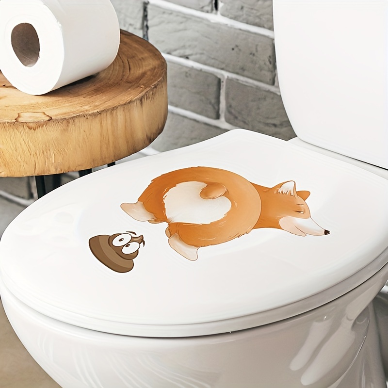 10 PCS Cartoon Animal Salle de bain Épaissie Stickers Désodorant Toilette  En feutre (Lapin)