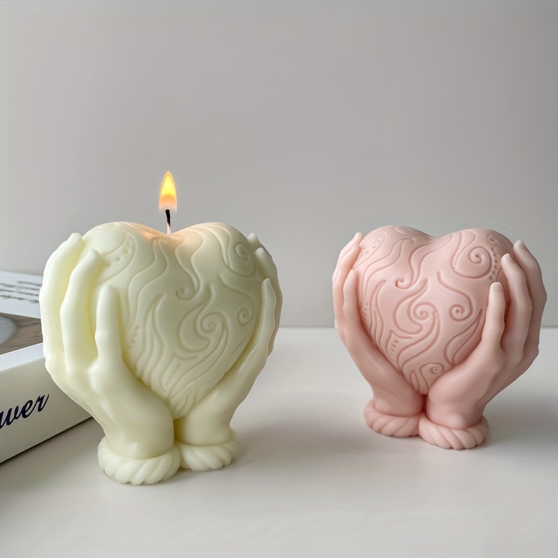 Valentines Day Candle Molds New 3D Large Heart Handmade DIY PC Dinner Forms  Mould for Candle