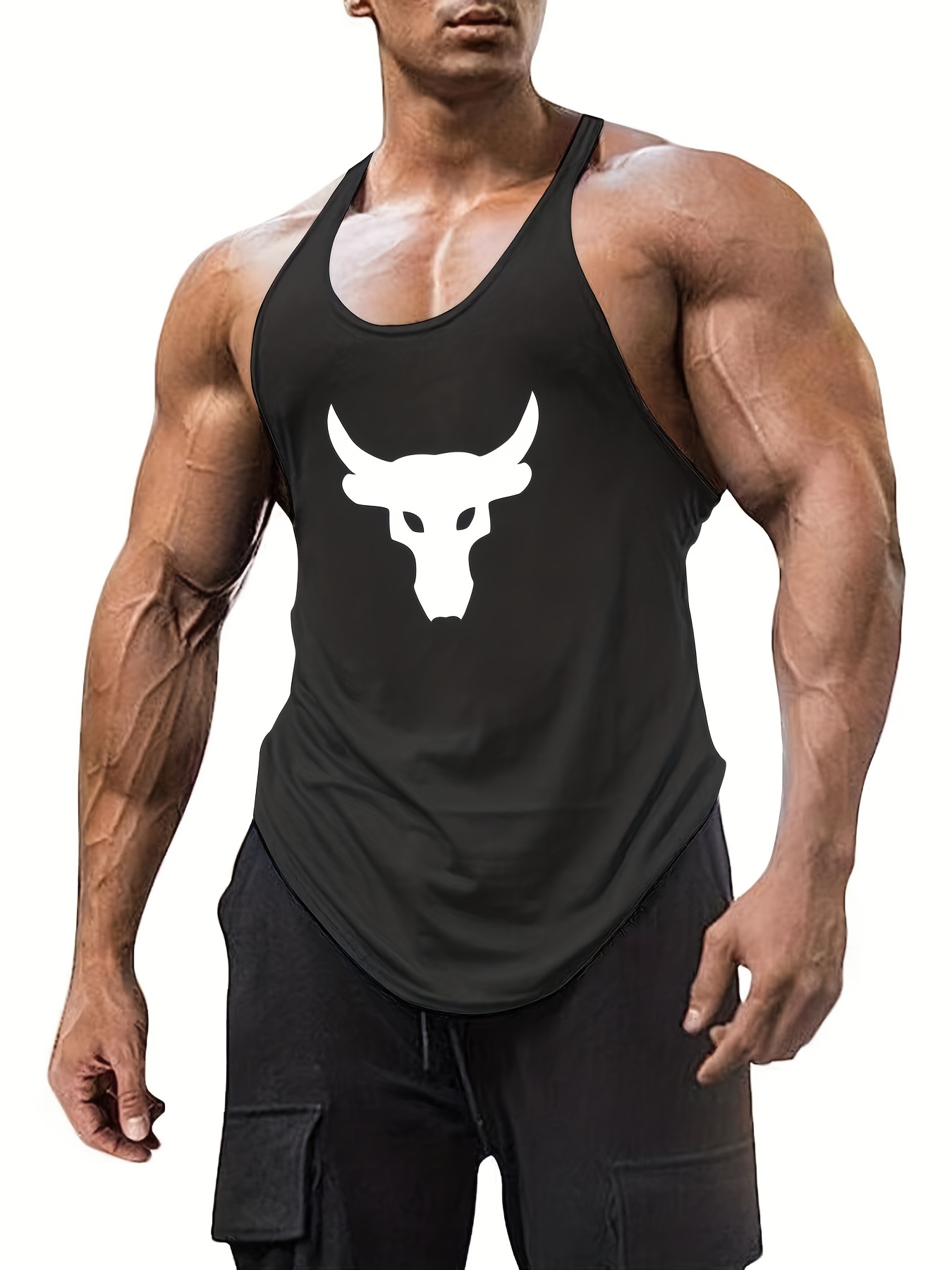 Camisetas sin mangas para hombre, camisetas musculares para entrenamiento,  gimnasio, camisetas de entrenamiento a rayas