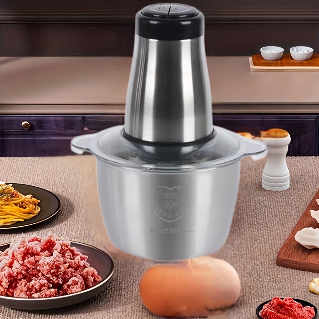 2 Speeds 300w Stainless Steel 2l Capacity Electric Chopper Meat Grinder  Mincer Food Processor Slicer Sauces Smoothies - Food Mixers - AliExpress