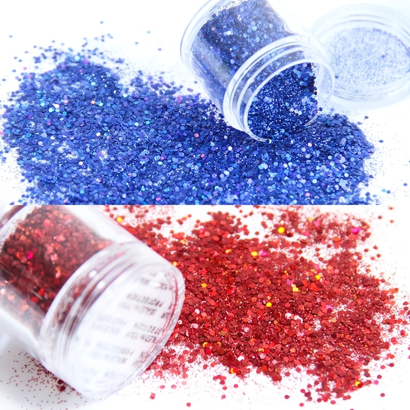 Holographic Chunky Glitter, Set of 36 Colors Craft Glitter Sparkle Sequins,  Cosmetic Glitter Flake for Epoxy Resin, Body, Face, Eye, Nail Arts, Slime