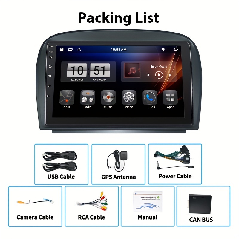 Radio Pantalla Hd 9 Pulgadas Coche Android 12 2 Gb - Temu