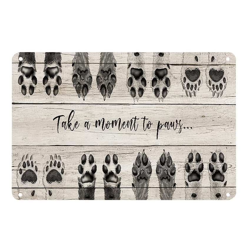 Love, Paw Print Wall Decor, Black Metal Art, Dog Room Accessories  Decoration, For Dog Lovers Metal Wall Decor - Temu