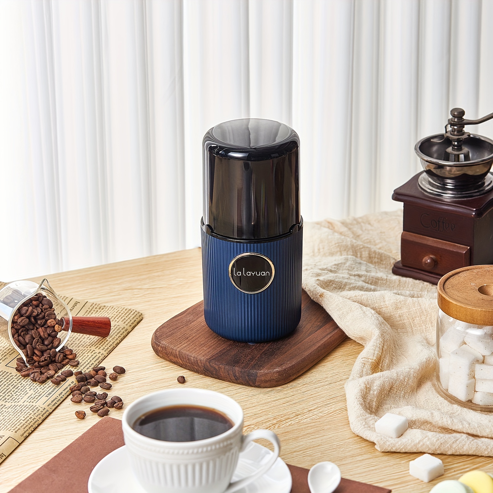 Electric Coffee Bean Grinder Food Processor Powerful Spice - Temu