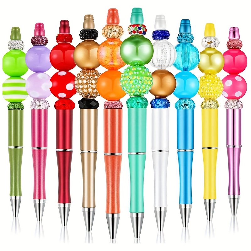 20pc Ballpoint Pen Bead DIY Custom pen Plastic Beadable Pen Bead Pen Gift  School Office Writing Supplies Stationery Wedding Gift