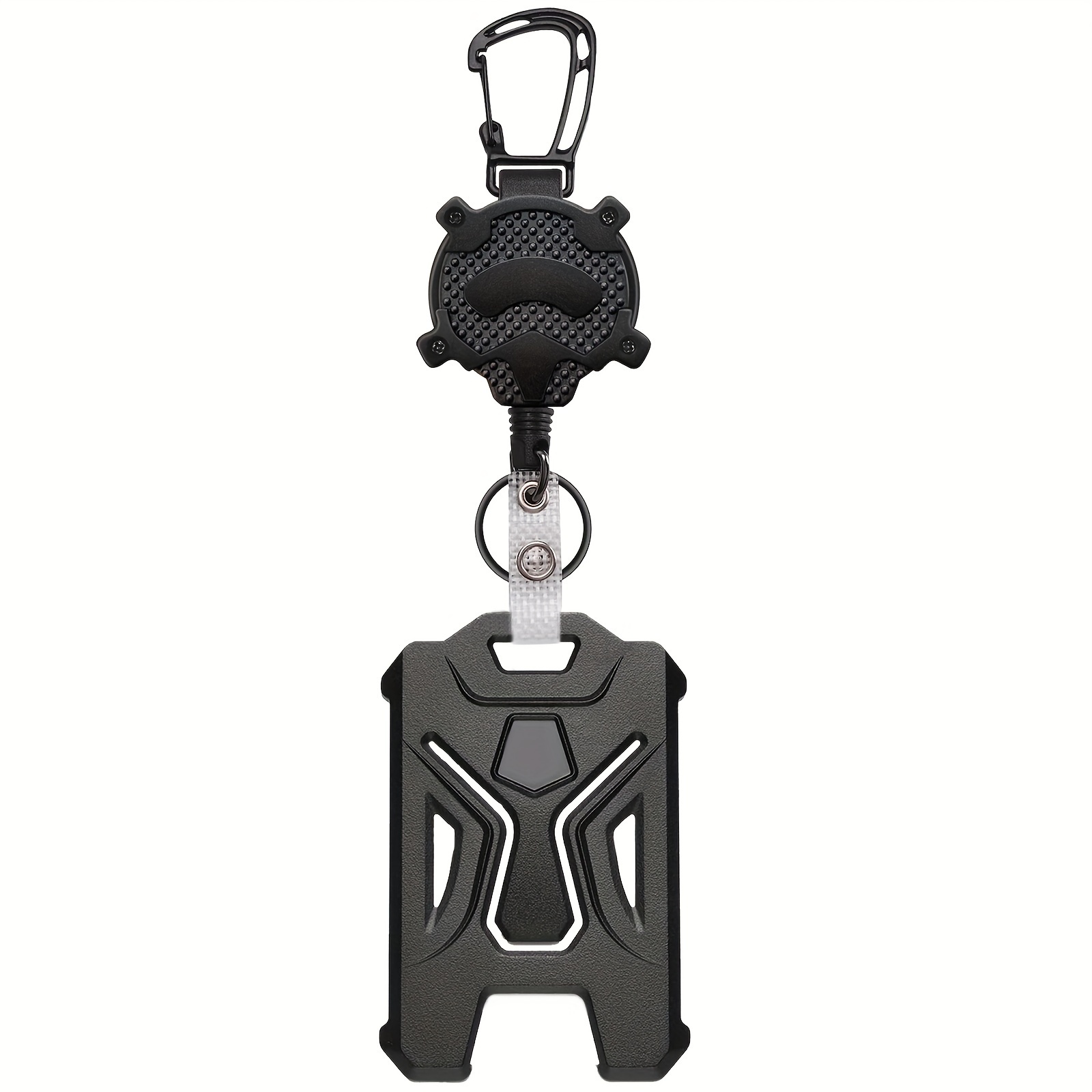 1pc Retractable Badge Holder Heavy Duty Carabiner Keychain - Temu