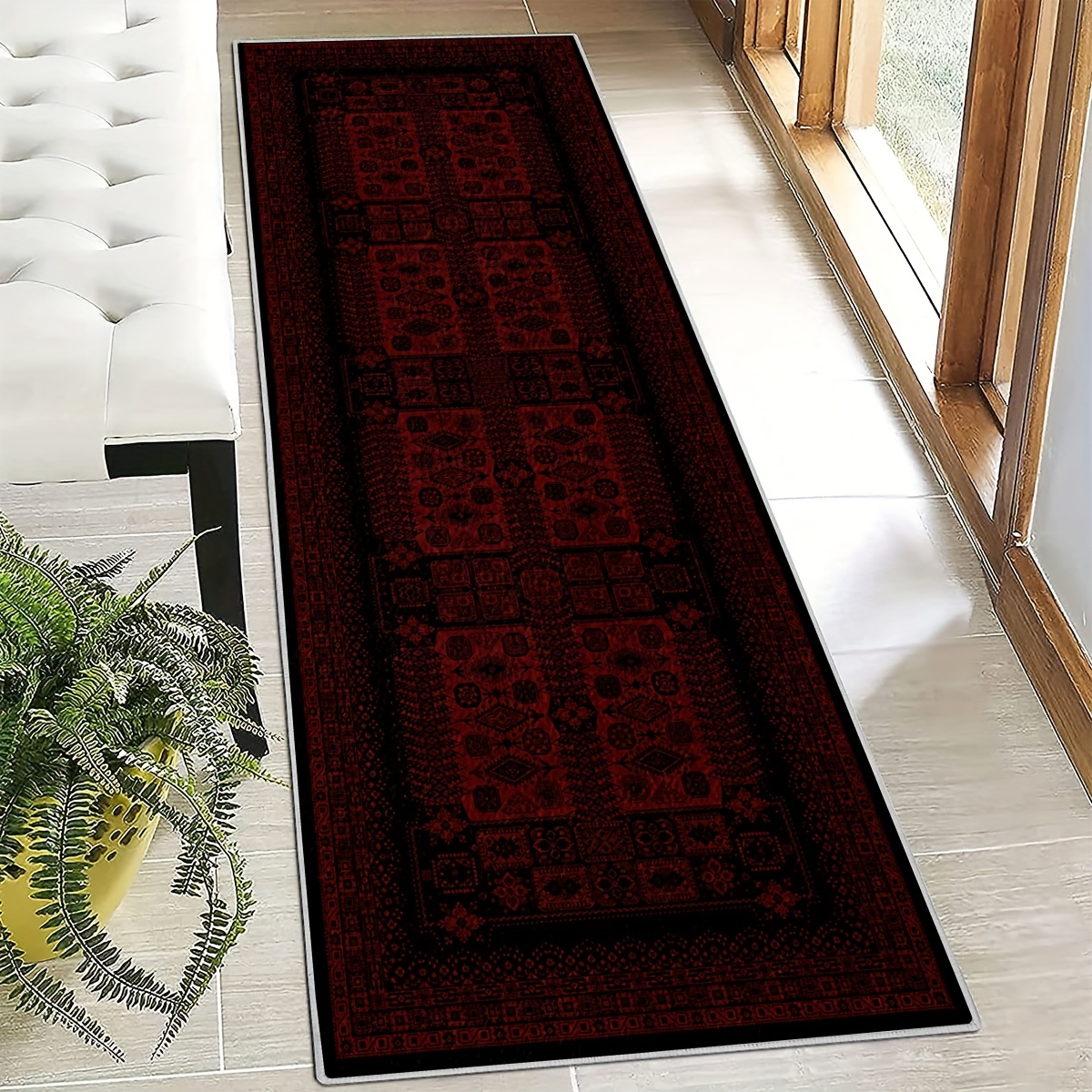 2pcs Non Slip Bathroom Runner Rugs Hallway Carpet Bathroom Bath Mat Kitchen  Carpet Bathmats Long Runner Wshable House Accessories Apartment Decor  Essential Must Haves,Bohmian African Southwest Neutral Soft Cozy Fall Boho  Decoration