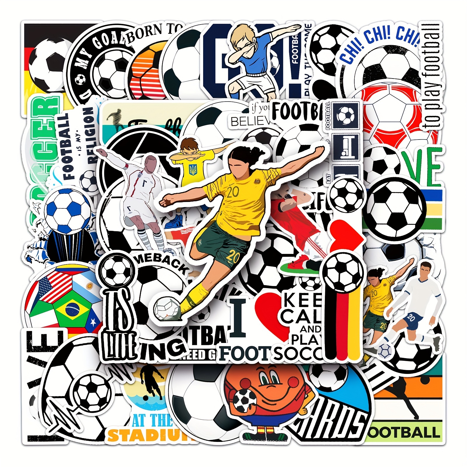 Football Stickers Sports Stickers For Adults Waterproof - Temu