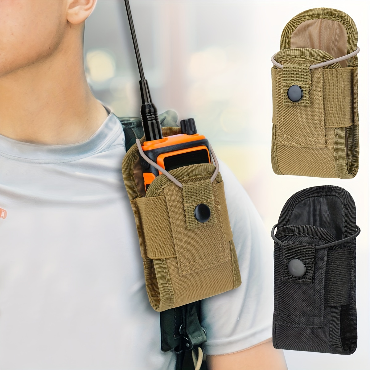 Tactical Universal Radio Holster Pouch Holder, Military Molle