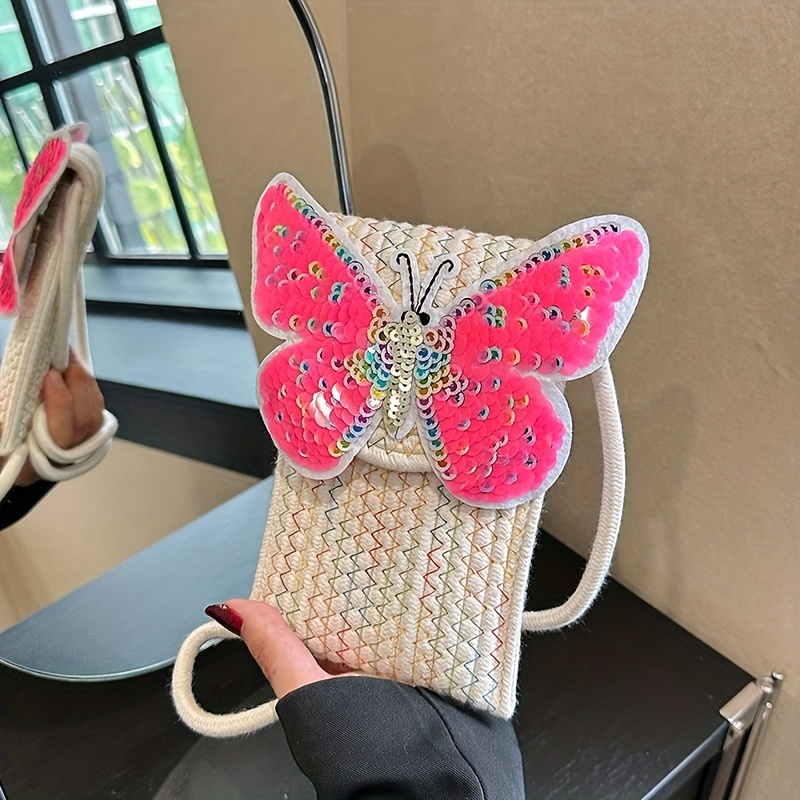 Stylish Women Butterfly Decor PU Leather Shoulder Crossbody Bags Fashion  Solid Color Magnetic Flap Small Messenger Handbag Purse - AliExpress
