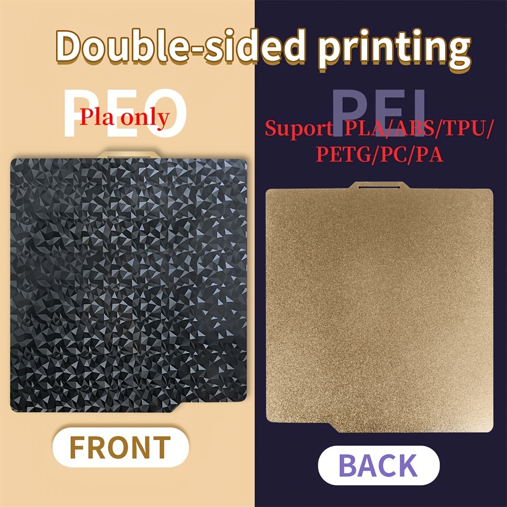 Thekkiinngg Double Sided Textured PEI Build Plate Sheet Bambulab