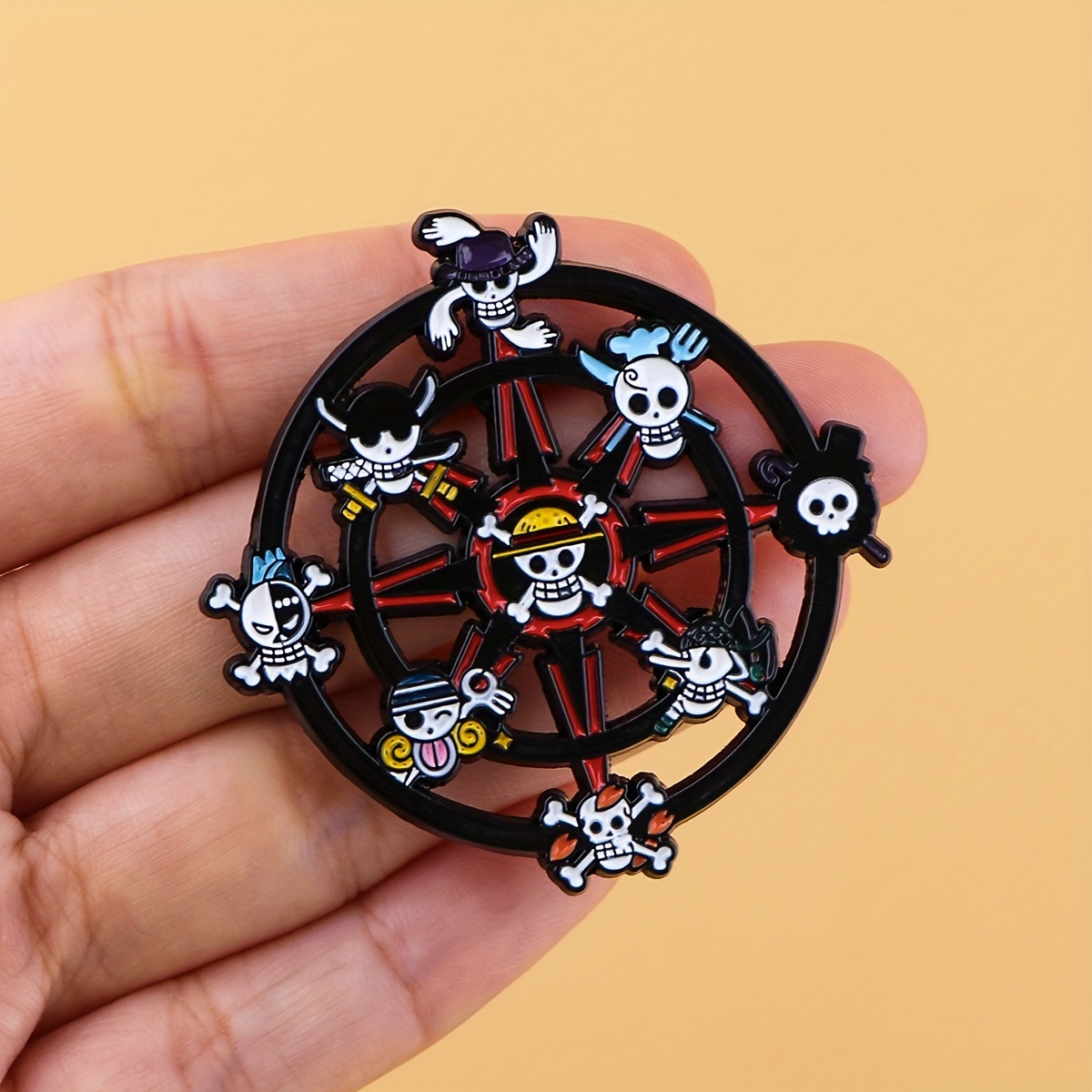 New Japanese Anime One Piece Film Red Cartoon Brooches Badge Luffy