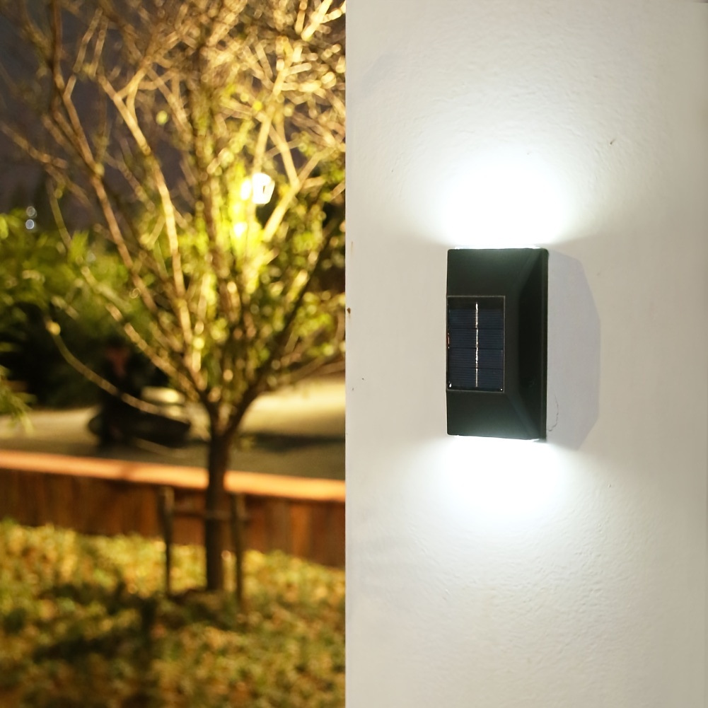 Luces LED solares para decoración de jardín, candelabro de pared para  valla, iluminación para exteriores, 4/