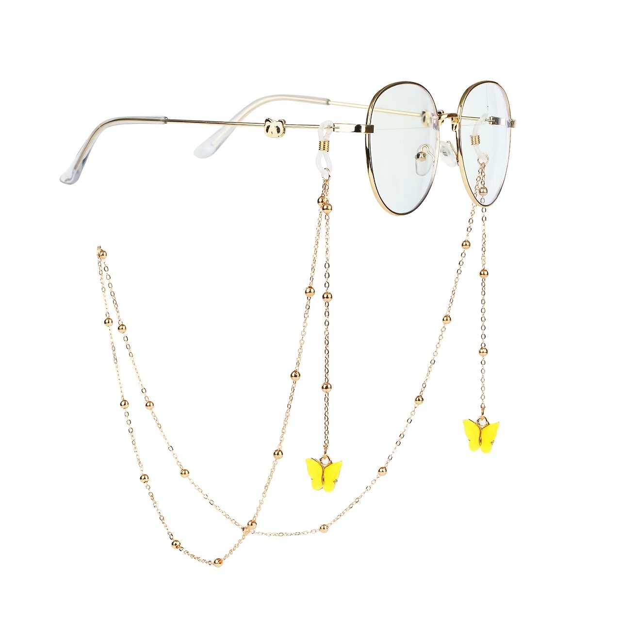 Butterfly Beads Glasses Chain Mask Holder