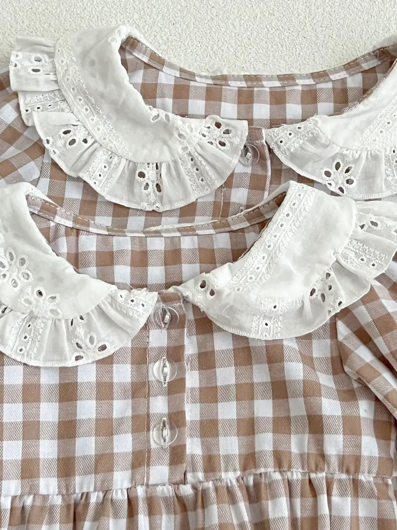girls brown gingham dress compatible doll a6040 long sleeve - Temu Georgia girls brown gingham dress compatible doll a6040 long sleeve - Temu Georgia