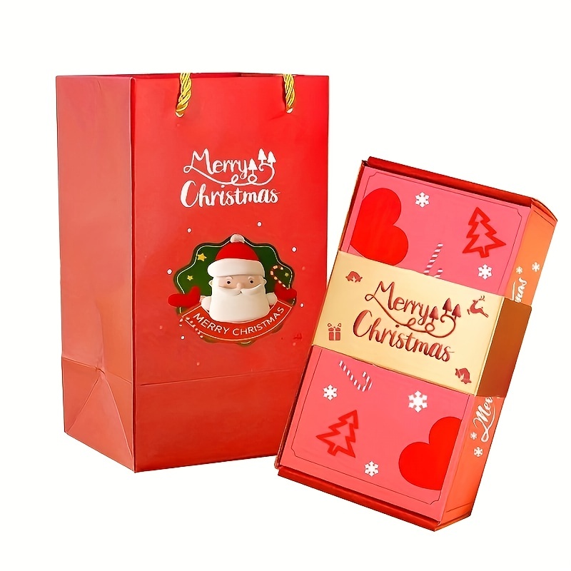 1 Box, Surprise Box Gift Box, Christmas Gift Box, Unique Folding Stretch  Red Packet Gift Box, Christmas * Luxury Gift Box, Navidad, W