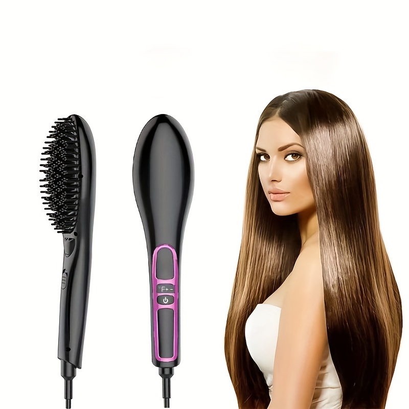 Negative Ion Electric Comb With Electric Heater Hair Straightener Brush