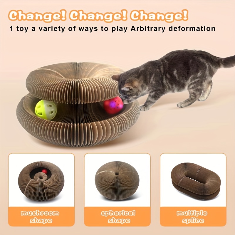 Tábua de arranhar para gatos de órgão mágico - vem com uma bola de