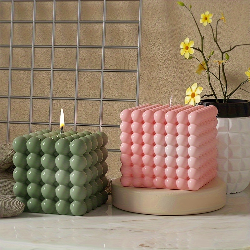 Large Rectangle Cube Bubble Candle Silicone Mold