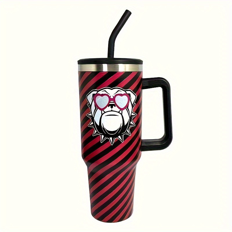 Tumbler With Lid Straw And Handle Car Cups Stainless Steel - Temu