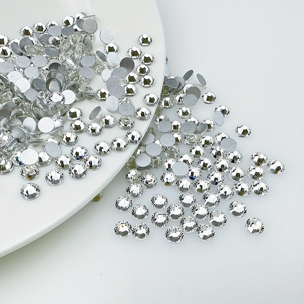 Flat Back Nail Crystals, Glass Crystal Rhinestones for Craft Nails Dance  Costumes 