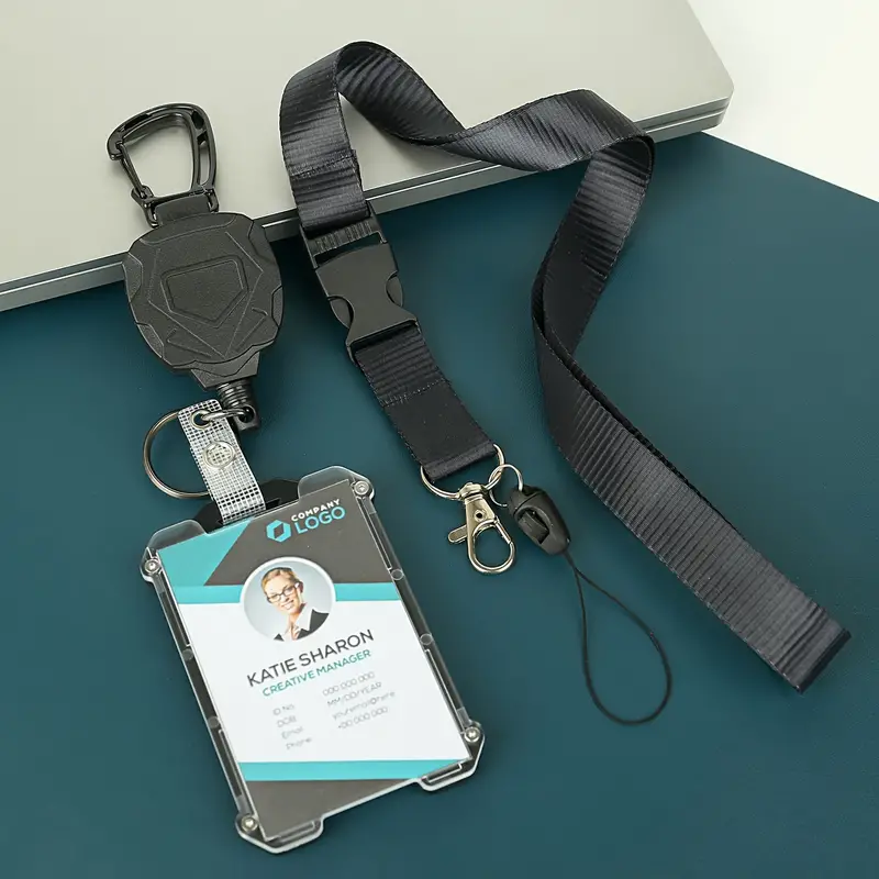 Heavy Duty Retractable Keychain Belt Clip Tactical Id Badge - Temu