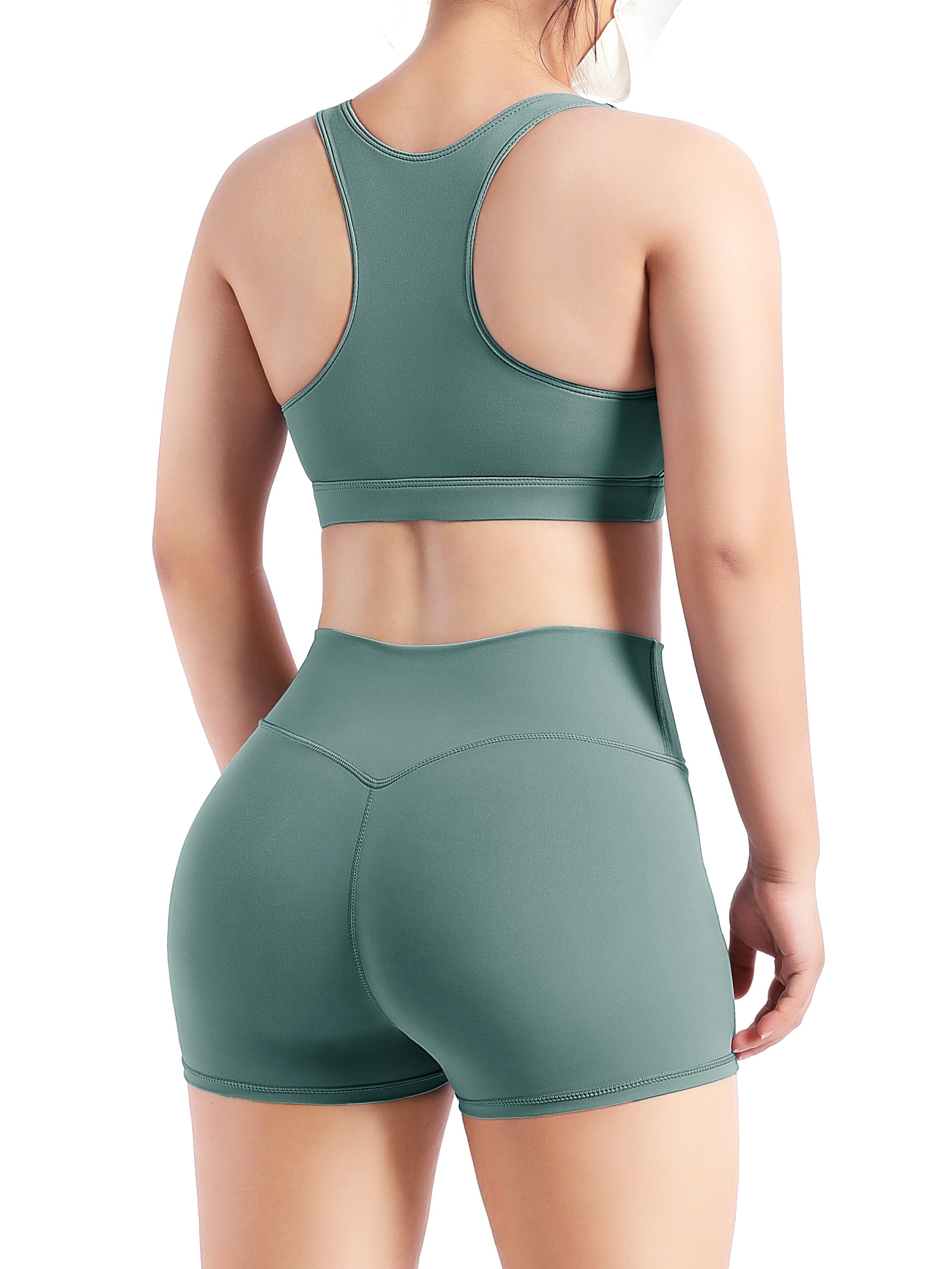 TomTiger Women Sports Bra High Impact ​with Removable Padded Activewear  ​Tank Tops ​for Yoga Workout Fitness (Chive Green, S) at  Women's  Clothing store