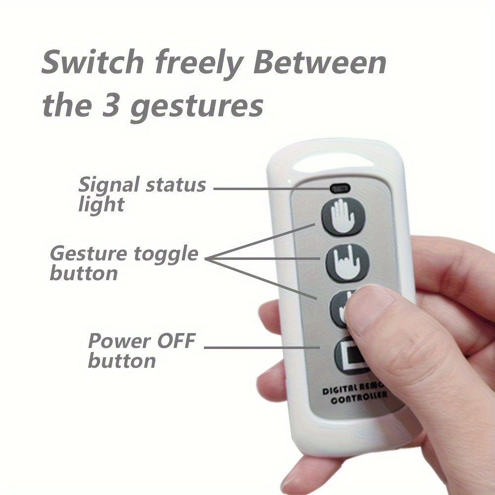 Led Car Lighting Gesture With Sticker With Remote Control Without Batteries  - Temu Romania