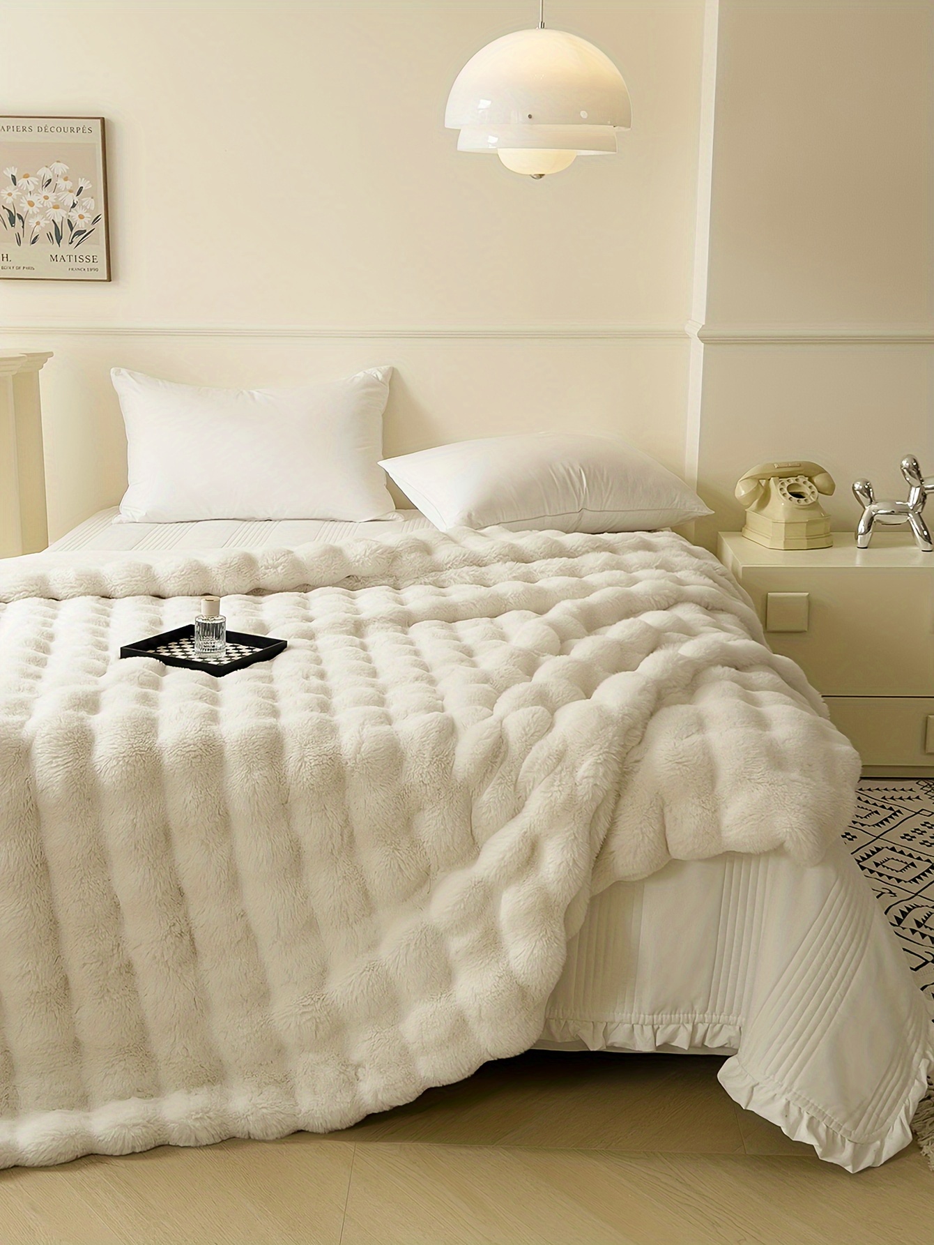 1pc solid color polyester thickened blanket   rabbit short plush blanket bed blanket multi purpose gift blanket for   details 7