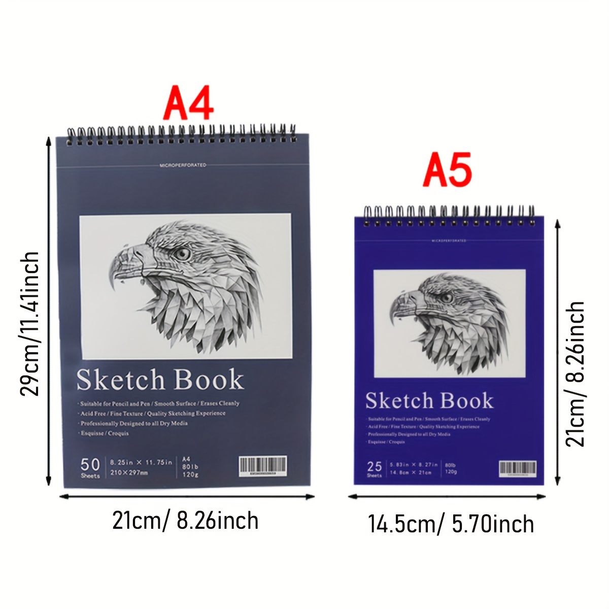 50 Sketch Pencils Sketchbook Complete Set with 2cm Mechanical