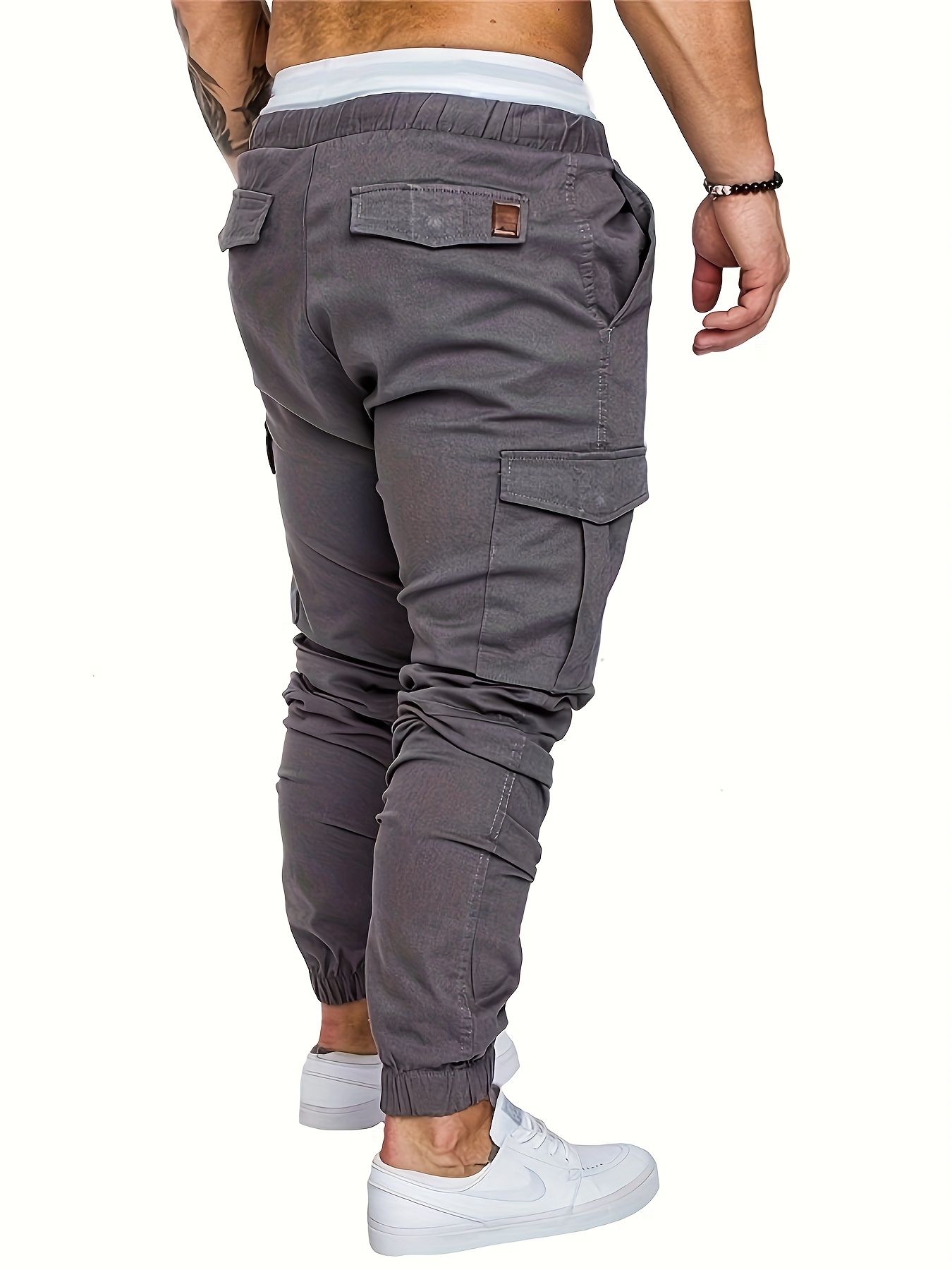 Homme Pantalon Casual Cargo Chino Jeans Sport Jogging Slim Fit