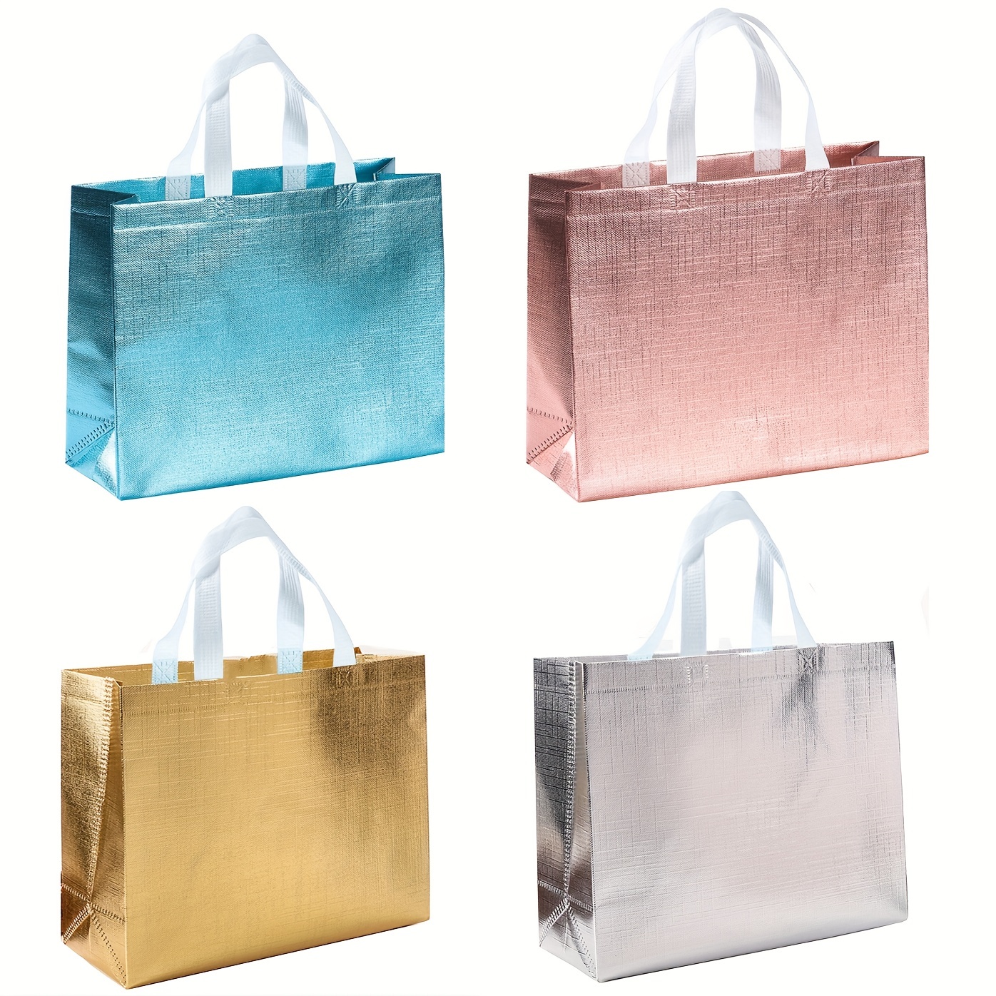 Premium Gift Bags Golden Silvery Fabric Bags Suitable - Temu