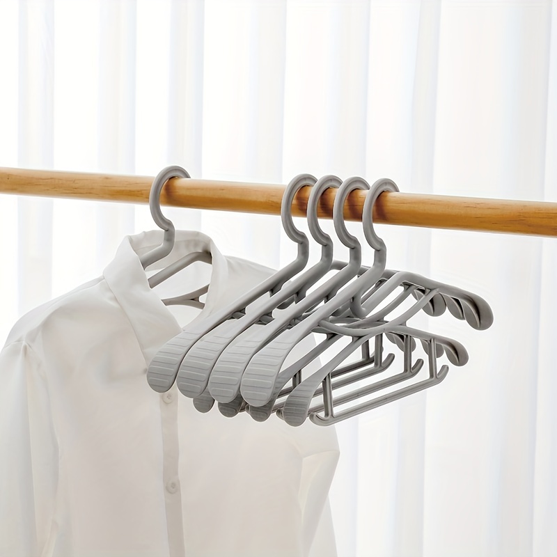 Multifunctional Double Layer Storage Hanger, Plastic Clothes