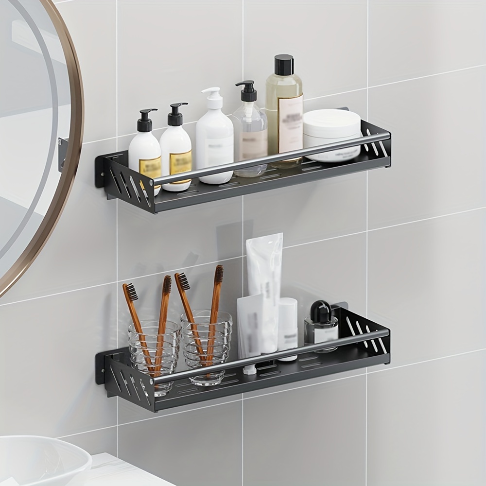 Salle de Bain Rack Stockage Rack Mural Suspendu Pratique Rangement