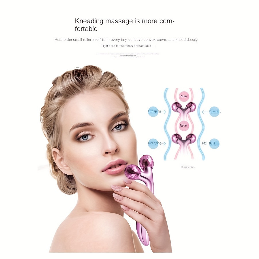 3D Face Massager Roller Contouring Massager For Face Lift & Puffiness Reduction