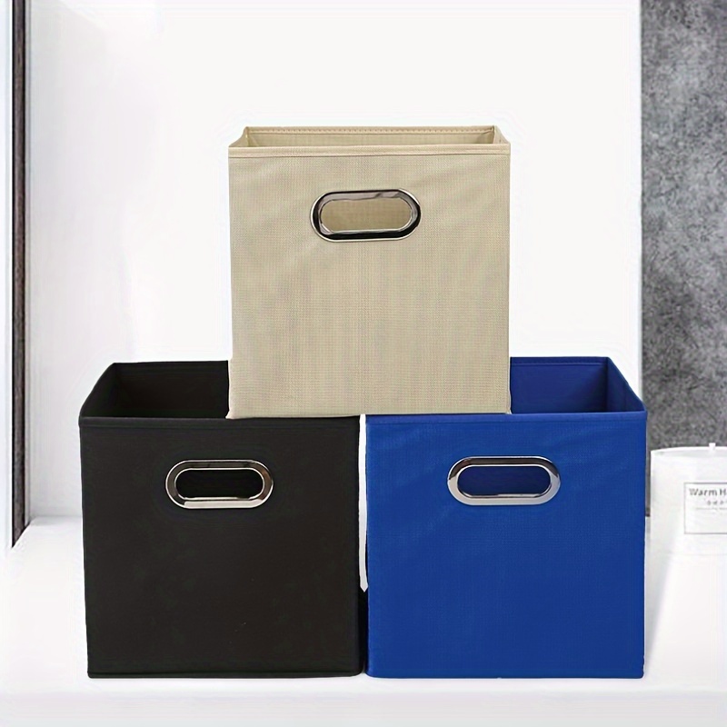 3pcs Foldable Storage Box, Plastic Large Capacity Desktop Storage Basket,  Organizing Storage Box, Openwork Sundries Box, Portable Storage Basket, Car