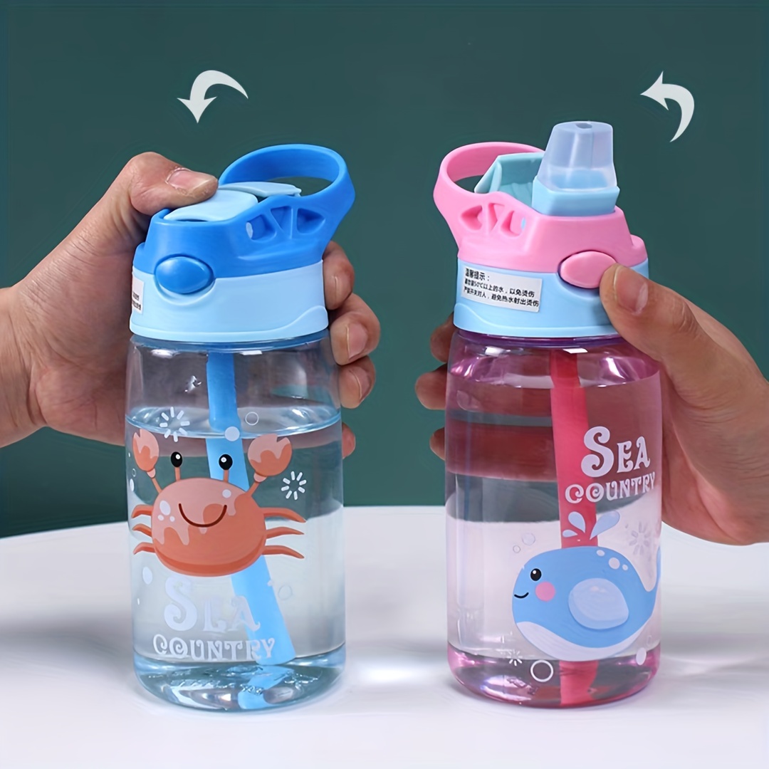 Cute Portable Sports Water Bottle With Straw Leak proof - Temu