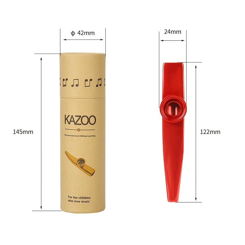 Kazoo (Argent) - instrument à vent - Flûte Kazoo - Instrument de