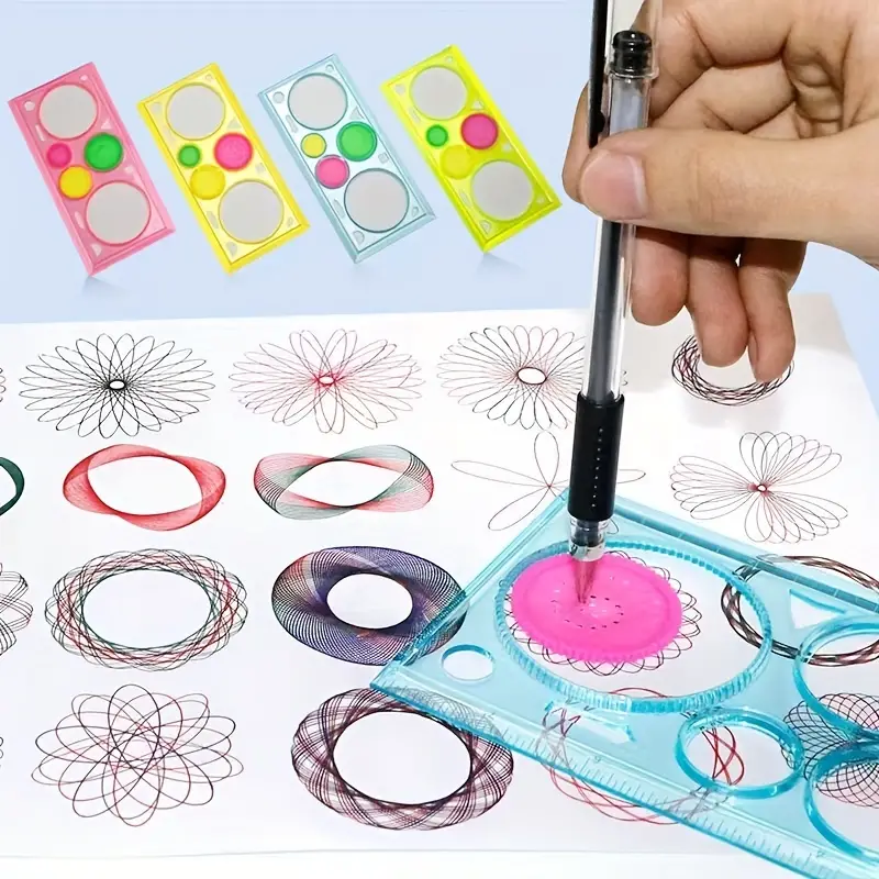 Drafting Tools Template, Learning Art Tools, Spirograph Pens